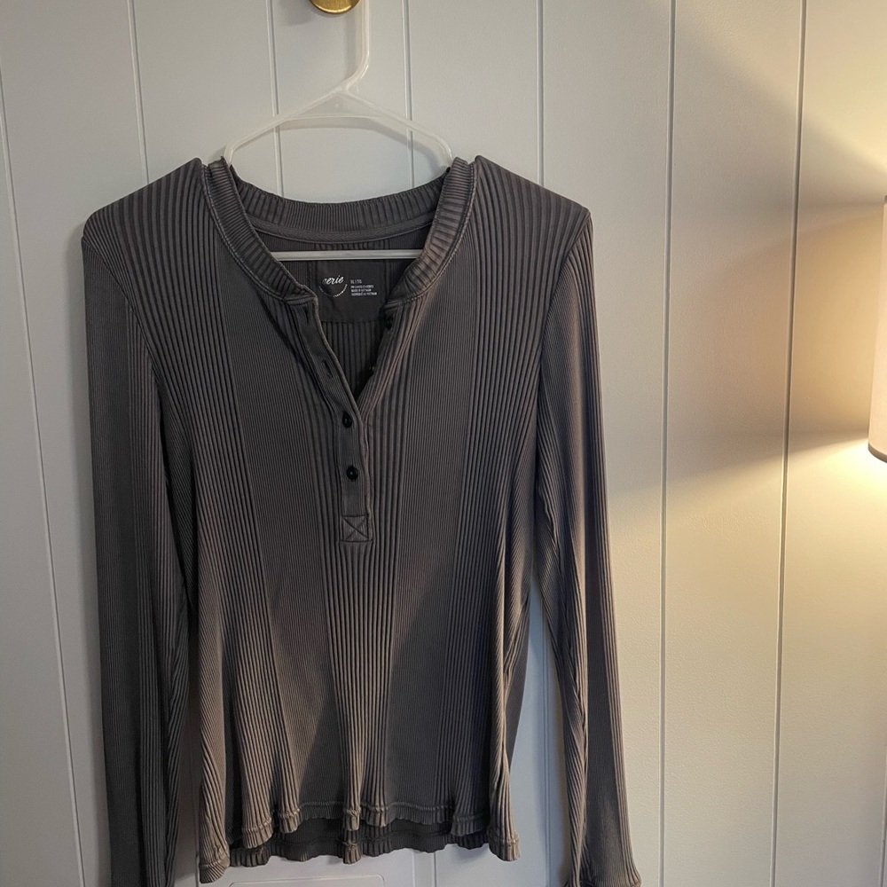 Aerie Charcoal Button Down Shirt